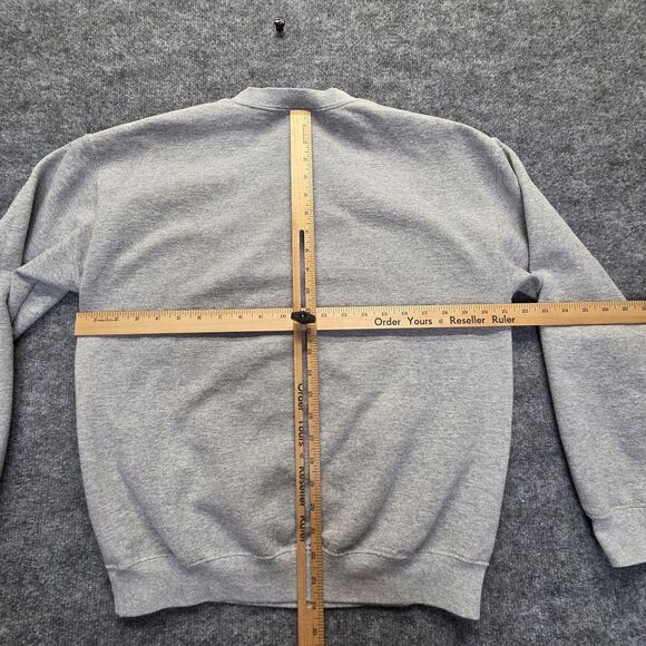 Gildan Sweatshirt Medium Gray Cat Cuddling Crewneck Heavy Blend Pullover - Picture 5 of 7